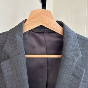 Lauren Ralph Lauren Gray Wool 2 Button Classic Sport Coat Blazer Mens 44L